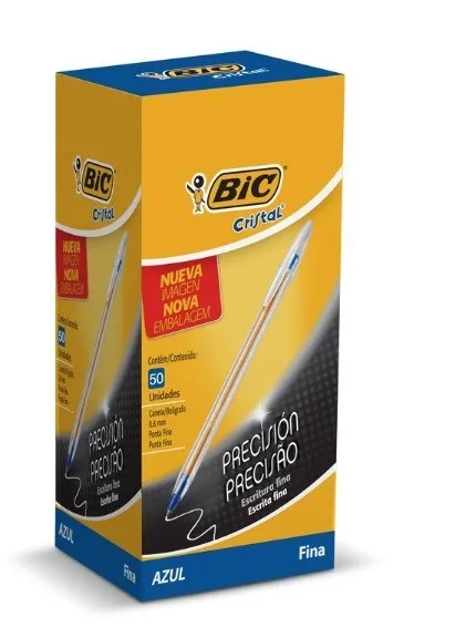 Imagen de BOLIGRAFO BIC CRISTAL FINA 08 AZUL