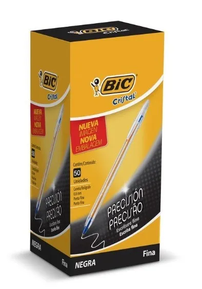 Imagen de BOLIGRAFO BIC CRISTAL FINA 08 NEGRO