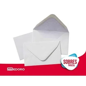 Imagen de Sobre para tarjeta 6,90 x 10,4 c/fondo Nº 240 caja x 250 unidades
